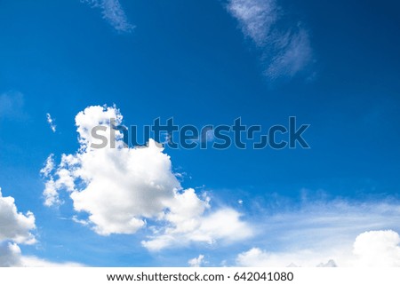 Blue sky with clouds beautiful background
