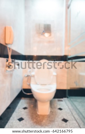 Abstract blur and defocused bathroom and toilet interior for background - Filter effect