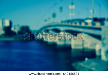 blurred bridge under construction