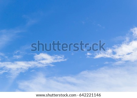 beautiful blue sky with cloud in morning