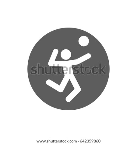Volleyball player Icon in trendy flat style isolated on white background. Award symbol for your web site design, logo, app, UI. Vector illustration, EPS10.