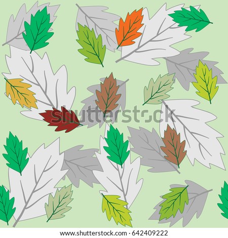 Leaf seamless pattern. Fashion graphic background design. Modern stylish abstract texture. Colorful template for prints, textiles, wrapping, wallpaper, website etc. Design element. Vector illustration
