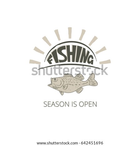 Fishing lettering . Vector .
