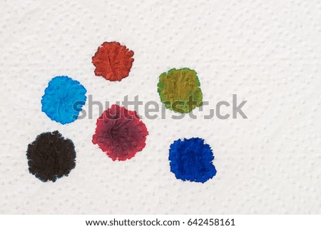 Several fountain pen ink colours on a sheet of white paper