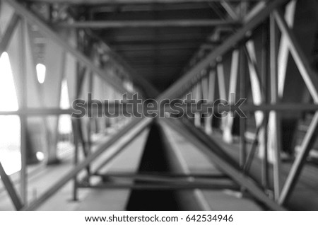 blurred bridge construction