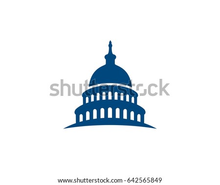 Capitol building logo icon Royalty-Free Stock Photo #642565849