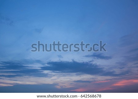 Colorful pictures of the sky and clouds during the evening.