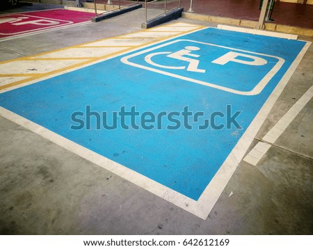 Disabled parking  in front of the toilet