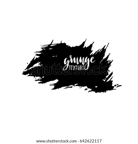 Ink vector brush strokes. Vector illustration. Grunge hand drawn watercolor texture. Space for text.