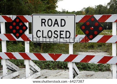 Road Closed Barricade