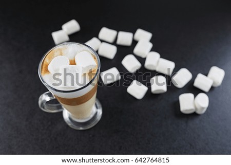 Latte with marshmallow
