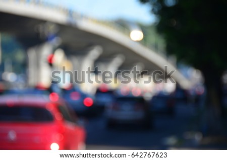 blurred city traffic view