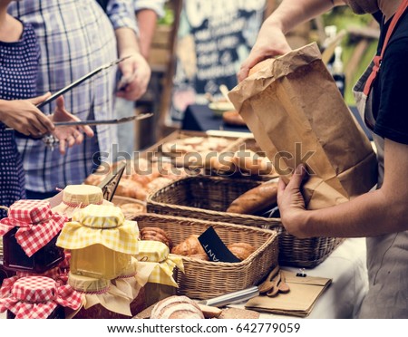 People at healthy local food festive Royalty-Free Stock Photo #642779059