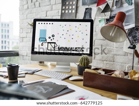 Graphic of creative art design on computer