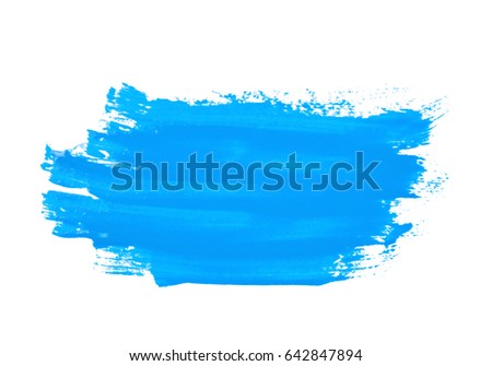 Smudged splash of paint as a banner design element, composition isolated over the white background