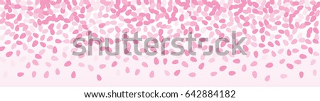Pink Flying Petals Background. Festive Summer Floral Texture. Vector Illustration