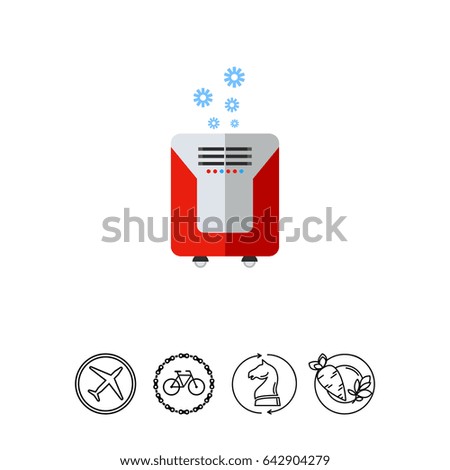 Floor Air Conditioner Vector Icon
