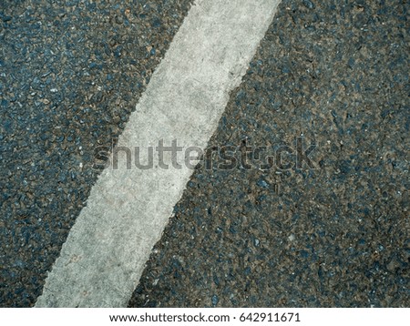 Paved road lane and white line