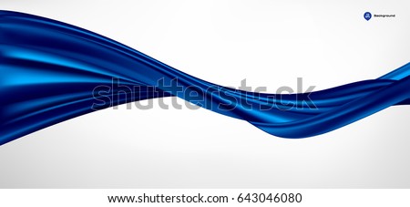 Abstract vector wave silk or satin fabric on white background for grand opening ceremony or other occasion