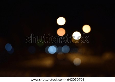 The blurry picture. This picture is taken on the street at night.