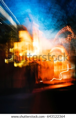 lights in motion blur