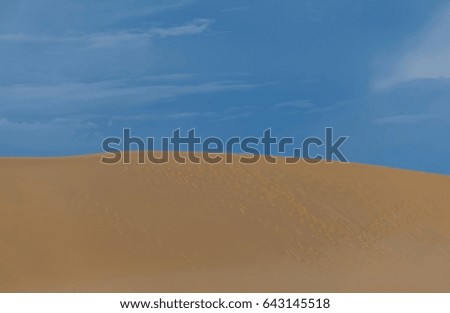 sand desert with blue sky