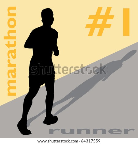 An image of a man running a marathon.