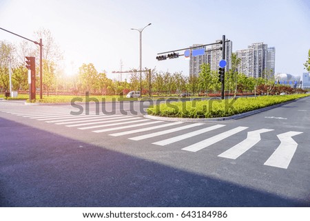 Urban roads and sidewalks