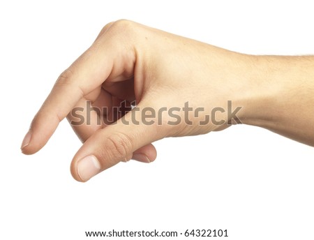 hand symbol that means catch on white background