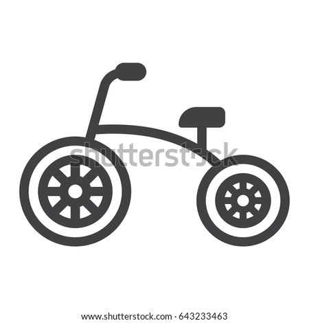 Tricycle line icon, bike and toy, vector graphics, a linear pattern on a white background, eps 10.