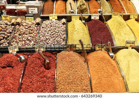 Spices for sale on local market