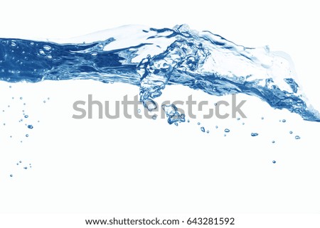 Water,Water splash and ripple isolated on white background.
