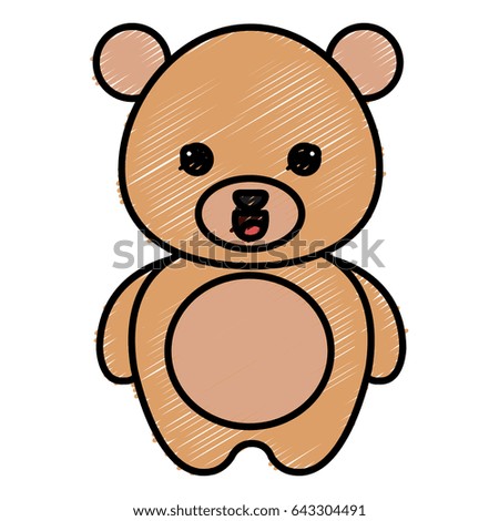 cute and tender bear kawaii style