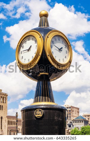 Old style street clock