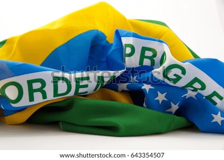 Brazilian flag Royalty-Free Stock Photo #643354507