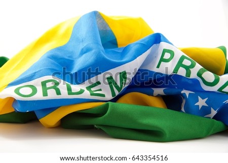 Brazilian flag Royalty-Free Stock Photo #643354516