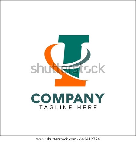 I letter Business corporate logo design template. Simple and clean flat design of branding vector template. Finance logo.