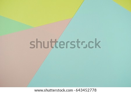 Colorful paper background. (pink,violet,blue,green,yellow) Abstract color paper and Creative colorful pastel paper background. Texture background of fashion pastel colors, Top view.