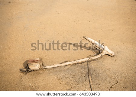 Anchor made of wood