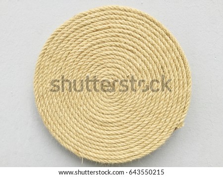 Ship rope on gray background 