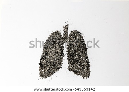 picture of black lung that made from cigarette ash,World No Tobacco Day 
Smoking can be reason of lung cancer.