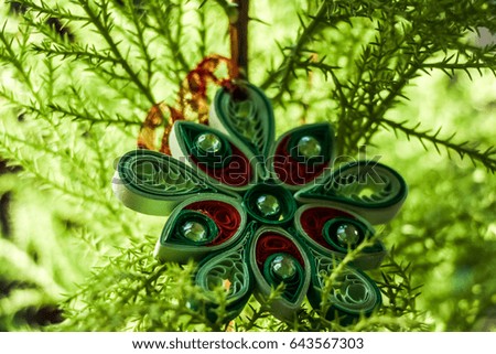 Home work quilling Christmas decoration
