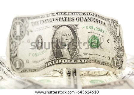American one dollar bill business background