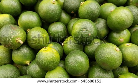 Green lime which is known as Kaffir lime (Citrus hystrix), sometimes referred as the Makrut lime or Mauritius Papeda. It is a citrus fruit native to tropical Asia. It is a fruit rich in nutrition.