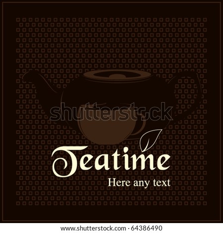 Vector. Design teatime menu for cafes and restaurants