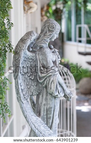 Fairy statue in garden