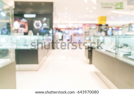 abstract blur in luxury shopping mall for background
