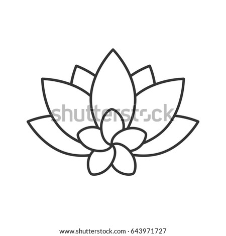 Spa salon flowers linear icon. Thin line illustration. Aromatherapy lotus and plumeria contour symbol. Vector isolated outline drawing