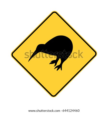 kiwi crossing. kiwi zone sign