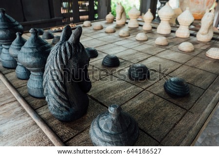 Wooden chess 